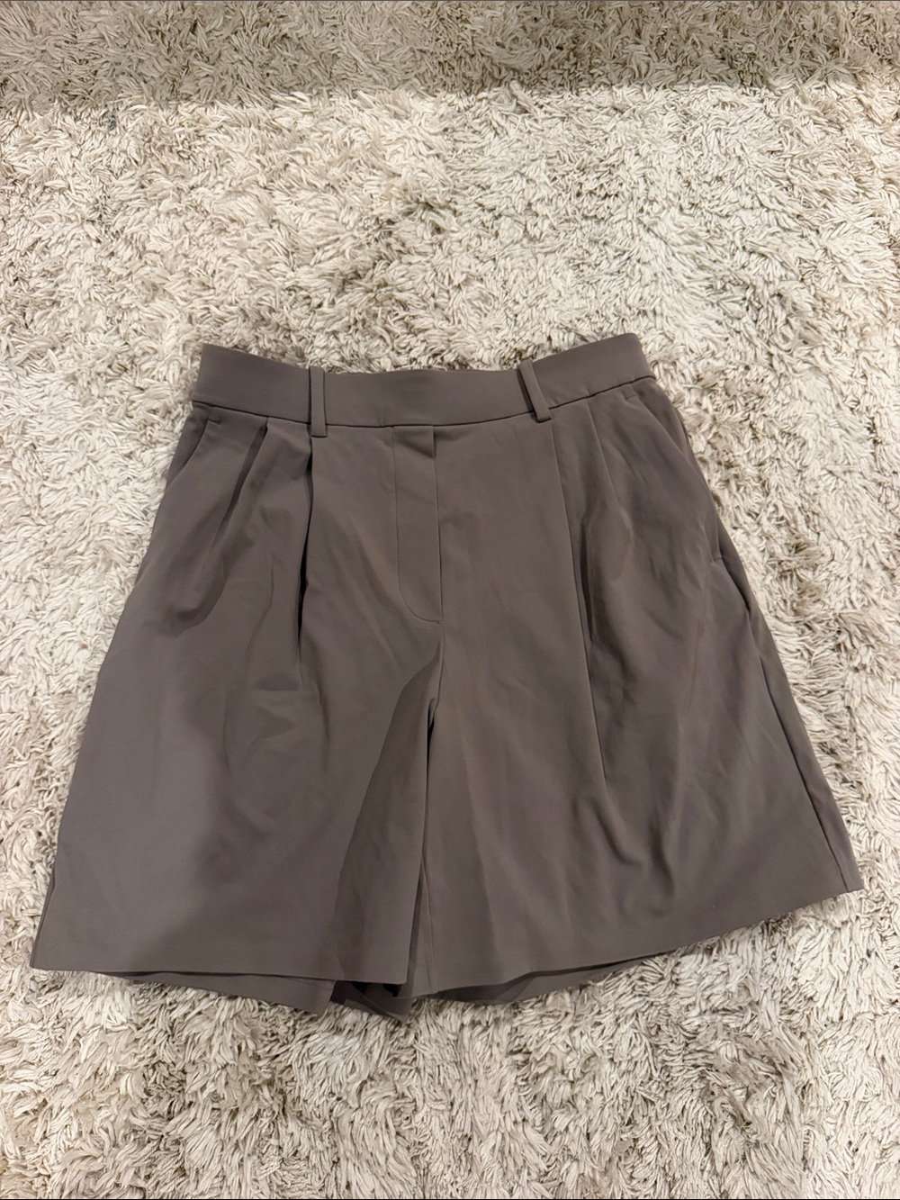 lululemon athletica Tailored Pleat-Front Shorts — Charcoal